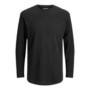 Jack Jones Black Cotton Long Sleeve Men's T-Shirt